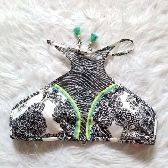 Victoria's Secret Racerback Tassel Halter Swim Top - Picture 1 of 7